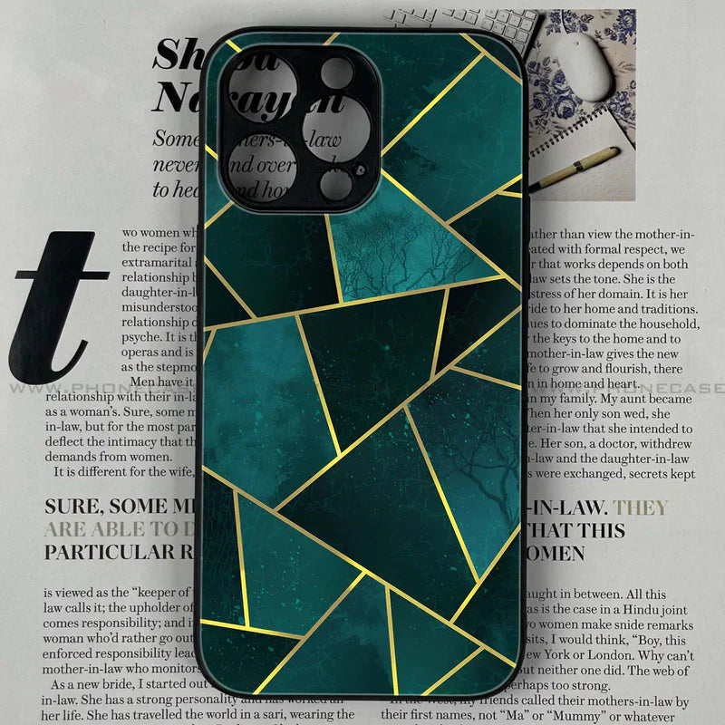 iPhone 11 Pro Max- Geometric Marble Design 1- Premium Printed Glass soft Bumper shock Proof Case CS-11968