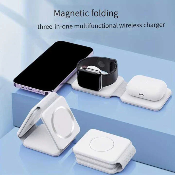 3in1 3 Steps Wireless Charger (Phones / SmartWatches and EarBuds in One)