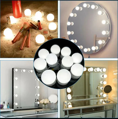 LED Light Paste Mirror Makeup Light Bulbs, Makeup Mirror Vanity Led 5v 2A Light Bulbs, Led Lamp USB Cosmetic Lighted Table