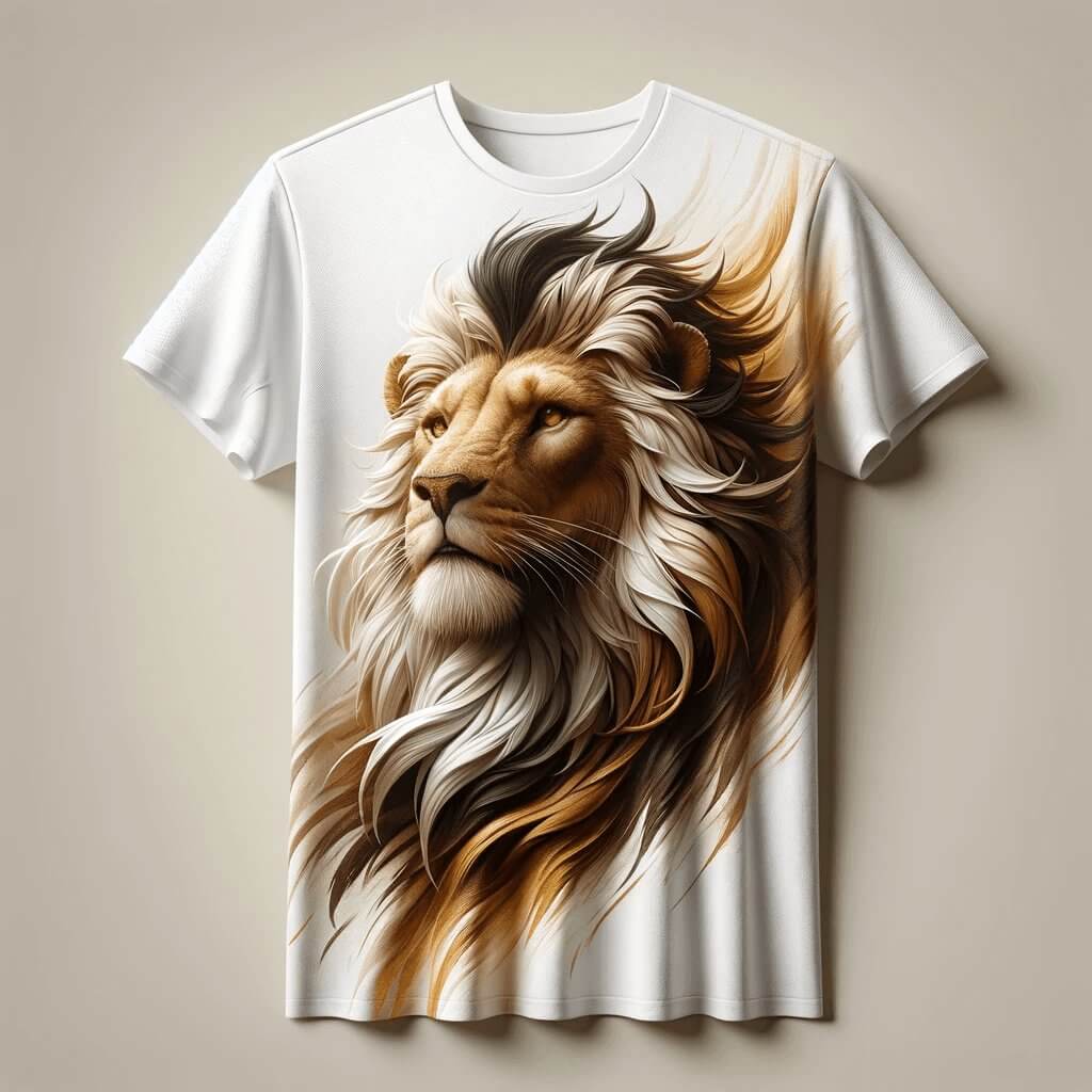 Smooth White Cotton T-Shirt with Beautiful 3D Design